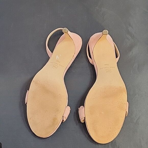 ANN TAYLOR ONE BAND BACK ANKLE STRAP OPEN TOE LOW HEEL SANDAL - Picture 11 of 12